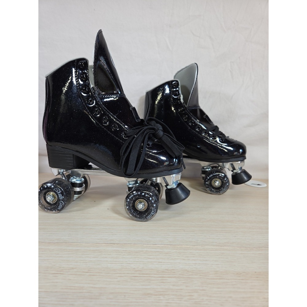 Skate Gear Black Glittery Roller Skates for Women Size 7
